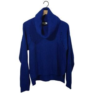 Ten Sixty Sherman Chunky Knit Cowl Neck Sweater - Blue - Medium